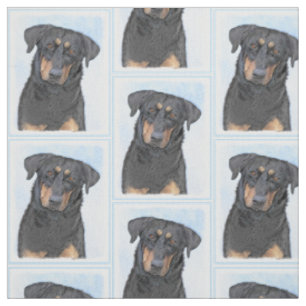 Beauceron Malerei - Niedliche Original Hund Kunst Stoff