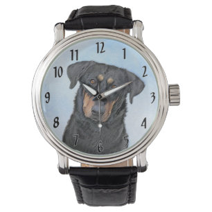 Beauceron Malerei - Niedliche Original Hunde Kunst Armbanduhr