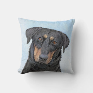 Beauceron Malerei - Niedliche Original Hunde Kunst Kissen