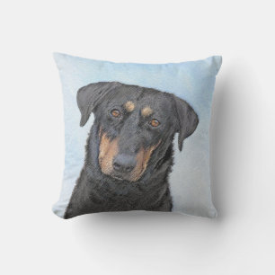 Beauceron Malerei - Niedliche Original Hunde Kunst Kissen