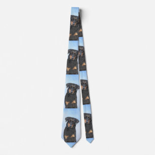 Beauceron Malerei - Niedliche Original Hunde Kunst Krawatte