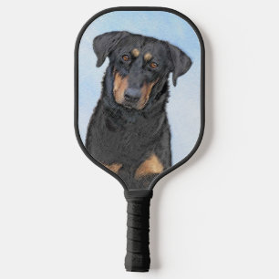 Beauceron Malerei - Niedliche Original Hunde Kunst Pickleball Schläger