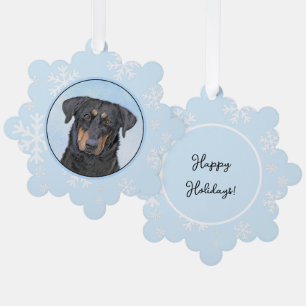 Beauceron-Malerei - Süße originelle Hundekunst Ornament Karte