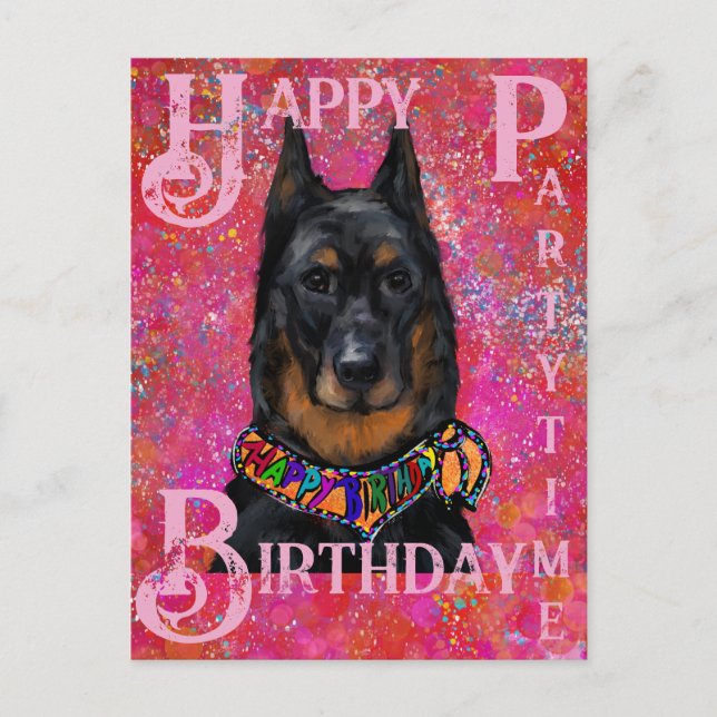 Beauceron Postkarte (Vorderseite)