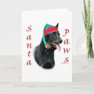 Beauceron Santa Paws Feiertagskarte