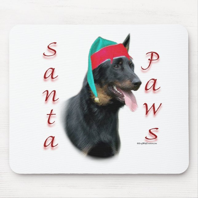 Beauceron Santa Paws Mousepad (Vorne)