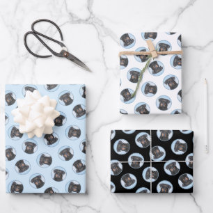 Beauceron Schwarz und Braun Malerei Schäferhund Hu Geschenkpapier Set