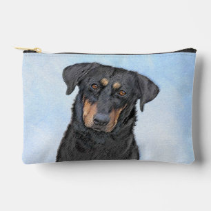 Beauceron Schwarz und Braun Malerei Schäferhund Hu Zubehörtasche