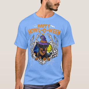 Beauceron Skeleton Herz Happy HowlOWeen Costume T-Shirt