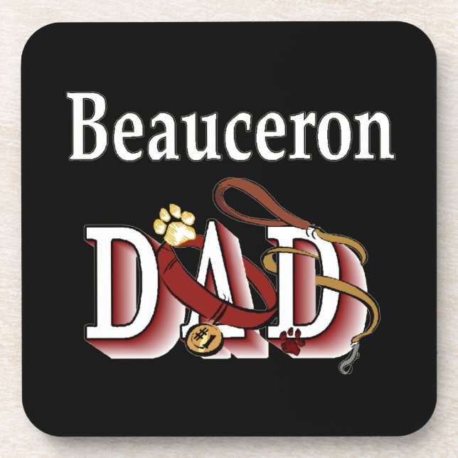 Beauceron Vater Untersetzer (Vorderseite)