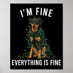 Beauceron Weihnachten Mir geht's gut Alles ist in Poster