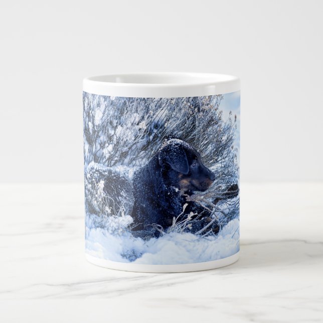 Beauceron Welpe teilen Sie einen Cup hinzufügen Jumbo-Tasse (Vorderseite)