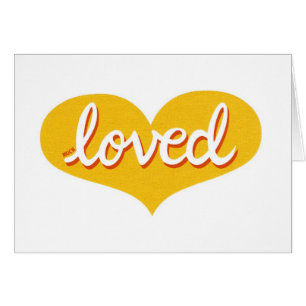 BEAUCOUP AIMÉ - adoré - coeur d'amour jaune -