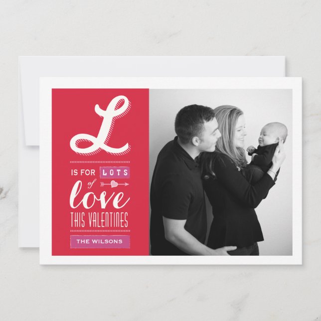 Beaucoup d'amour | Carte photo de la Saint Valenti (Devant)