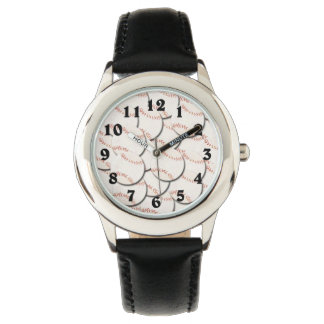 Beaucoup de baseballs à motif poignet montre