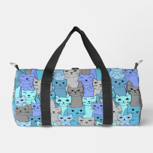 Beaucoup de Blue Cats Design Duffing Sac