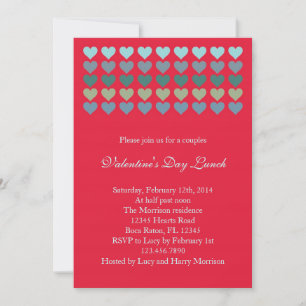 Beaucoup de coeurs Invitation de la Saint-Valentin
