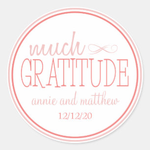 Beaucoup de Étiquettes de gratitude (Blush / Terra