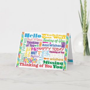 Beaucoup de pensées de soin - carte de voeux