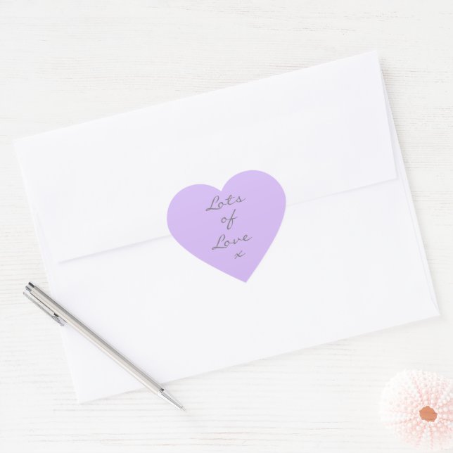 Beaucoup De Stickers Coeur D'Amour - Lavande (Enveloppe)