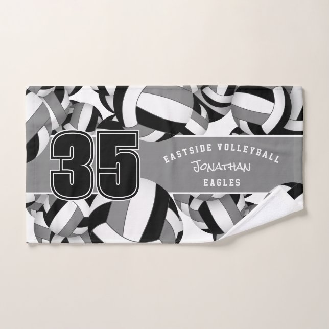 Beaucoup de volleyballs de l'équipe d'athlétisme c (Serviette à main)