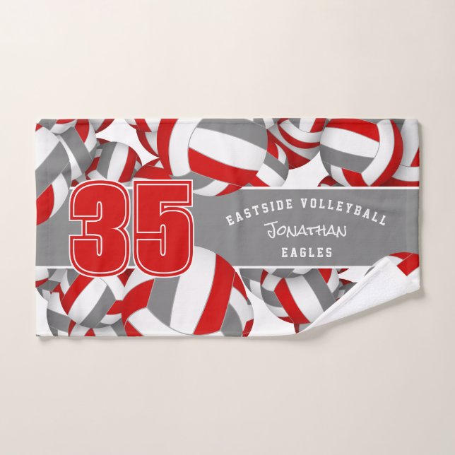 Beaucoup de volleyballs personnalisés nom de l'équ (Serviette à main)