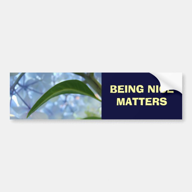 BEAUCOUP D'IMPORTANTS Bumper stickers Blue Floral (Devant)