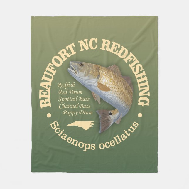 Beaufort NC (Rotbarsch) Fleecedecke (Vorderseite)