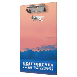 Beaufort Sea Canada USA Reiseplakat Klemmbrett