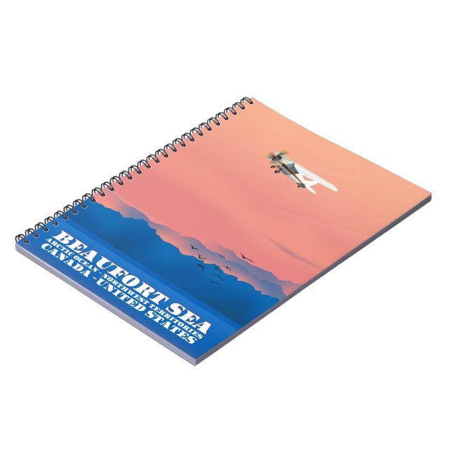 Beaufort Sea Canada USA Reiseplakat Notizblock (Linke Seite)