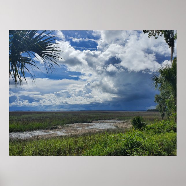 Beaufort South Carolina Summer Thunderstorm Poster (Vorne)