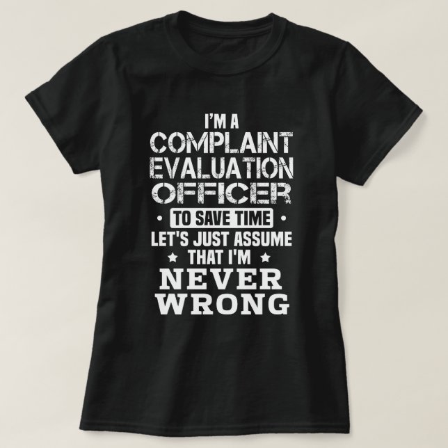 Beauftragter für die Beurteilung von Beschwerden T-Shirt (Design vorne)