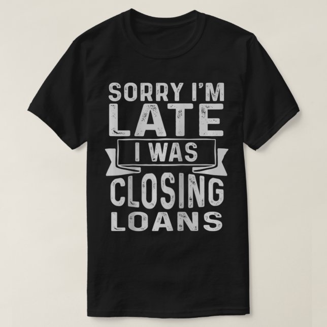 Beauftragter für Hypothekarkredite gibt Zeichnungs T-Shirt (Design vorne)