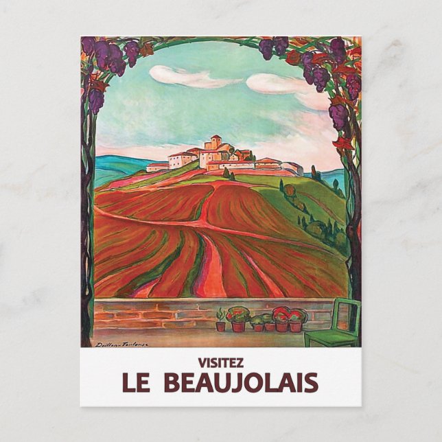 Beaujolais, Frankreich. Reise nach Frankreich Postkarte (Vorderseite)
