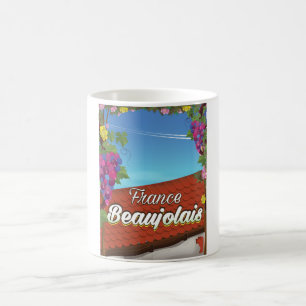 Beaujolais Frankreich Wein Reiseposter Kaffeetasse