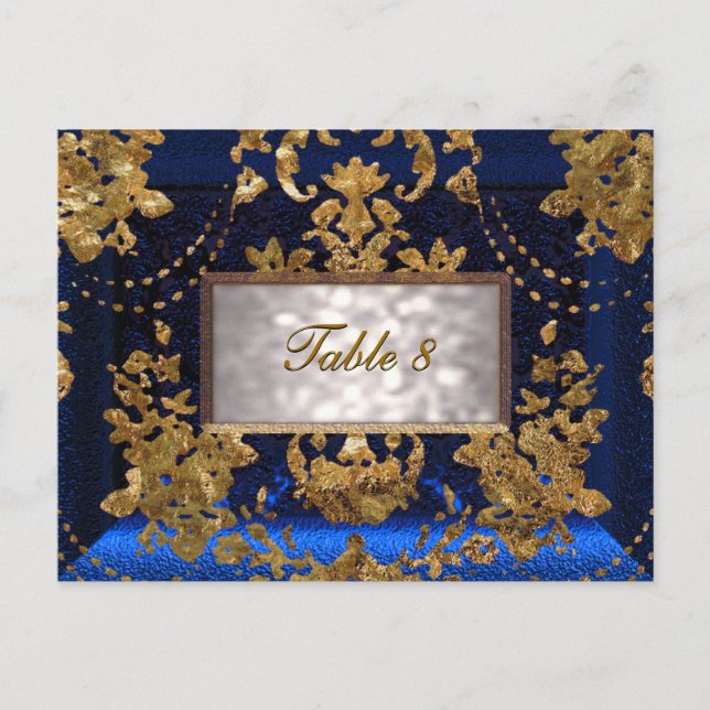 Beaumanoir Saphire Viktorianische Tischnummer Card (Vorderseite)