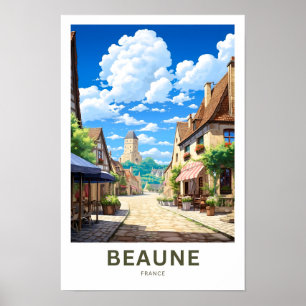 Beaune France Travel Print Poster