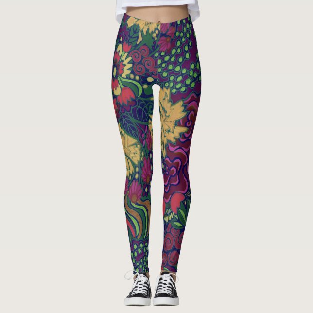 Beauté botanique Leggings floraux (Devant)
