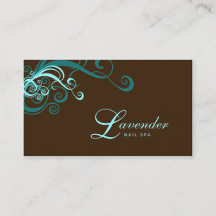 Beauté Carte de visite Moderne Swirl Nail Salon B