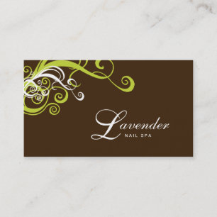 Beauté Carte de visite Moderne Swirl Nail Salon V