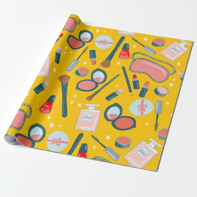 Beauté cosmétique motif or emballage cadeau (Déroulé)