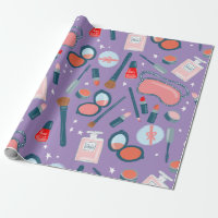 Beauté cosmétique motif violet emballage cadeau