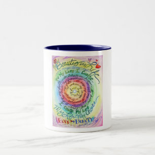 Beauté dans la vie arrondie Rainbow Mug