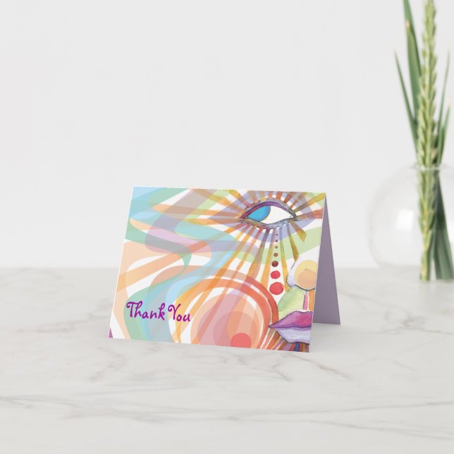 Beauté dans le Carte de remerciements Bat mitzvah (Devant)