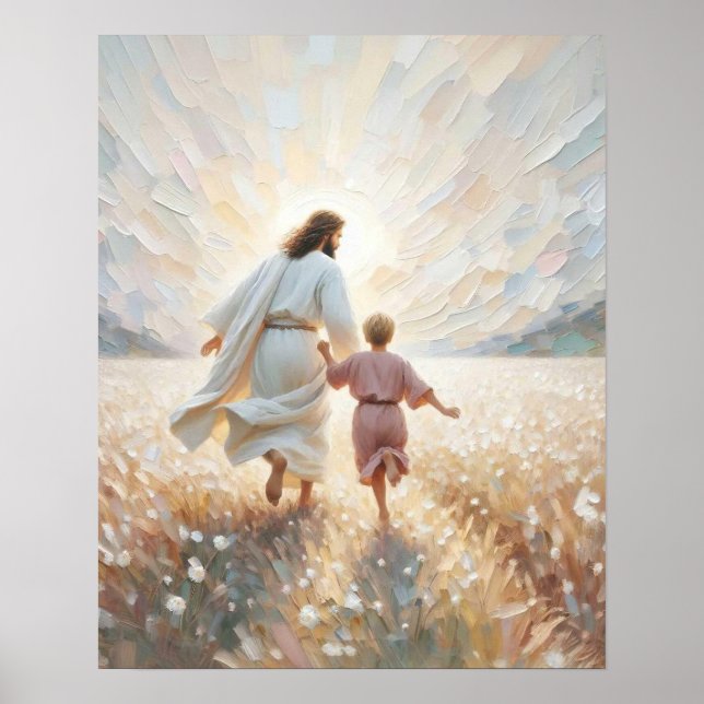 Beauté de la Foi, Art mural chrétien, Jésus et gar (Devant)