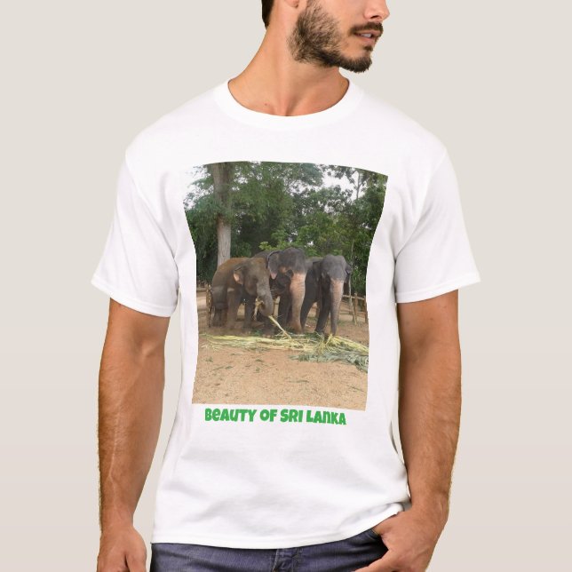 Beauté du Sri Lanka Elephant T-Shirt (Devant)