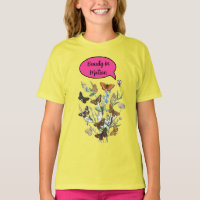 Beauté en mouvement T-shirt femme avec papillon