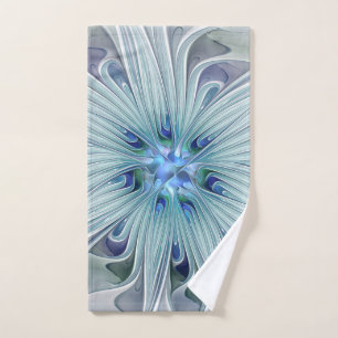 Beauté florale Abstraite moderne Blue Pastel Flowe