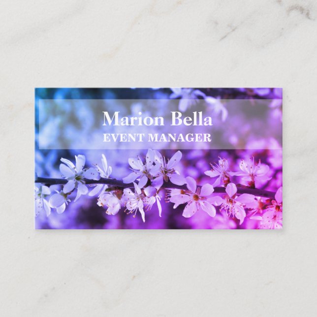 beauté florale élégante carte professionnelle (Devant)