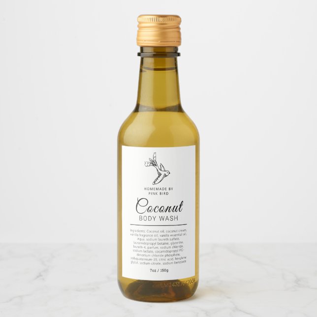 Beauté lavage étiquette logo oiseau ou personnalis (Devant)
